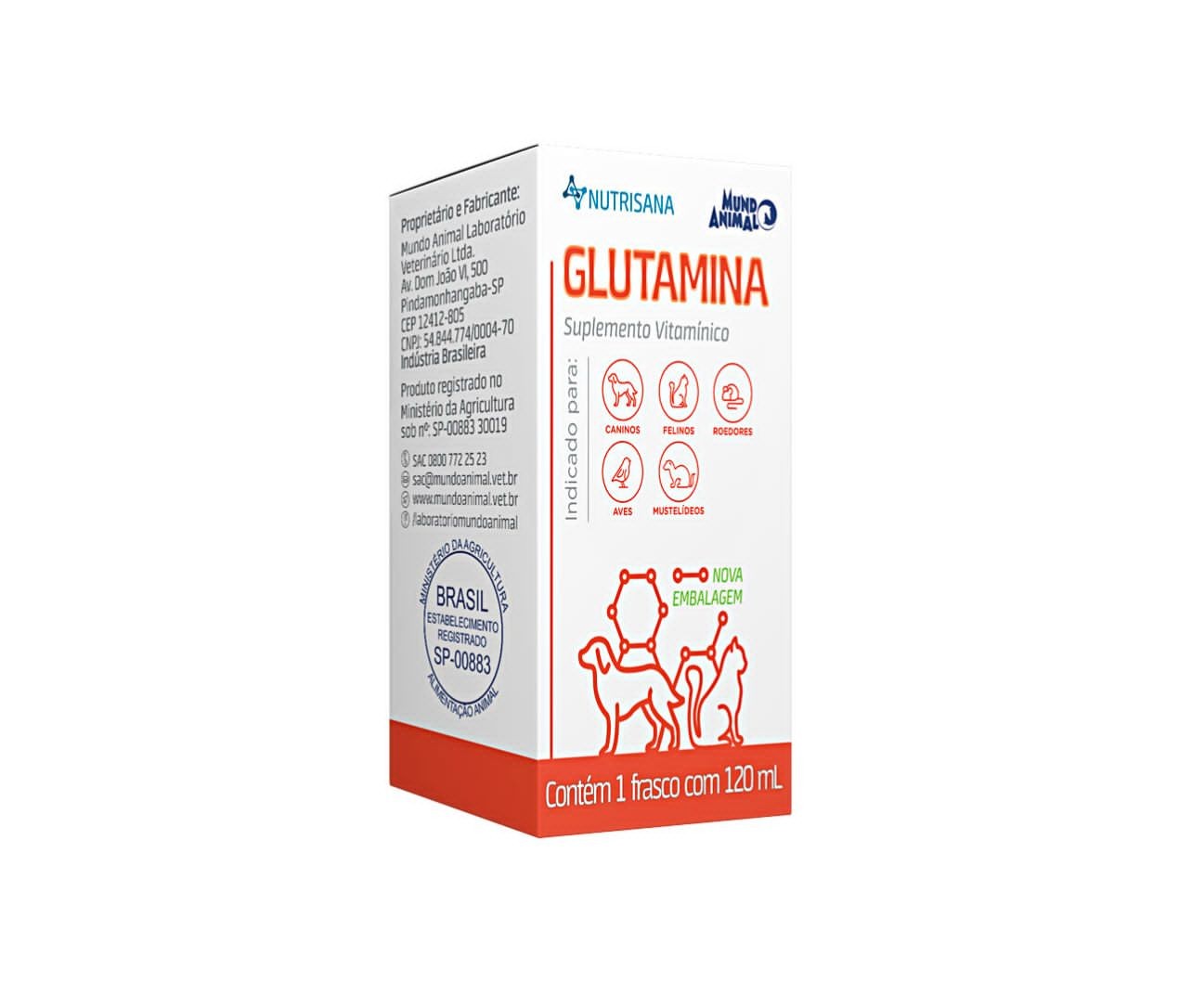 Nutrisana glutamina 20ML mundo animal
