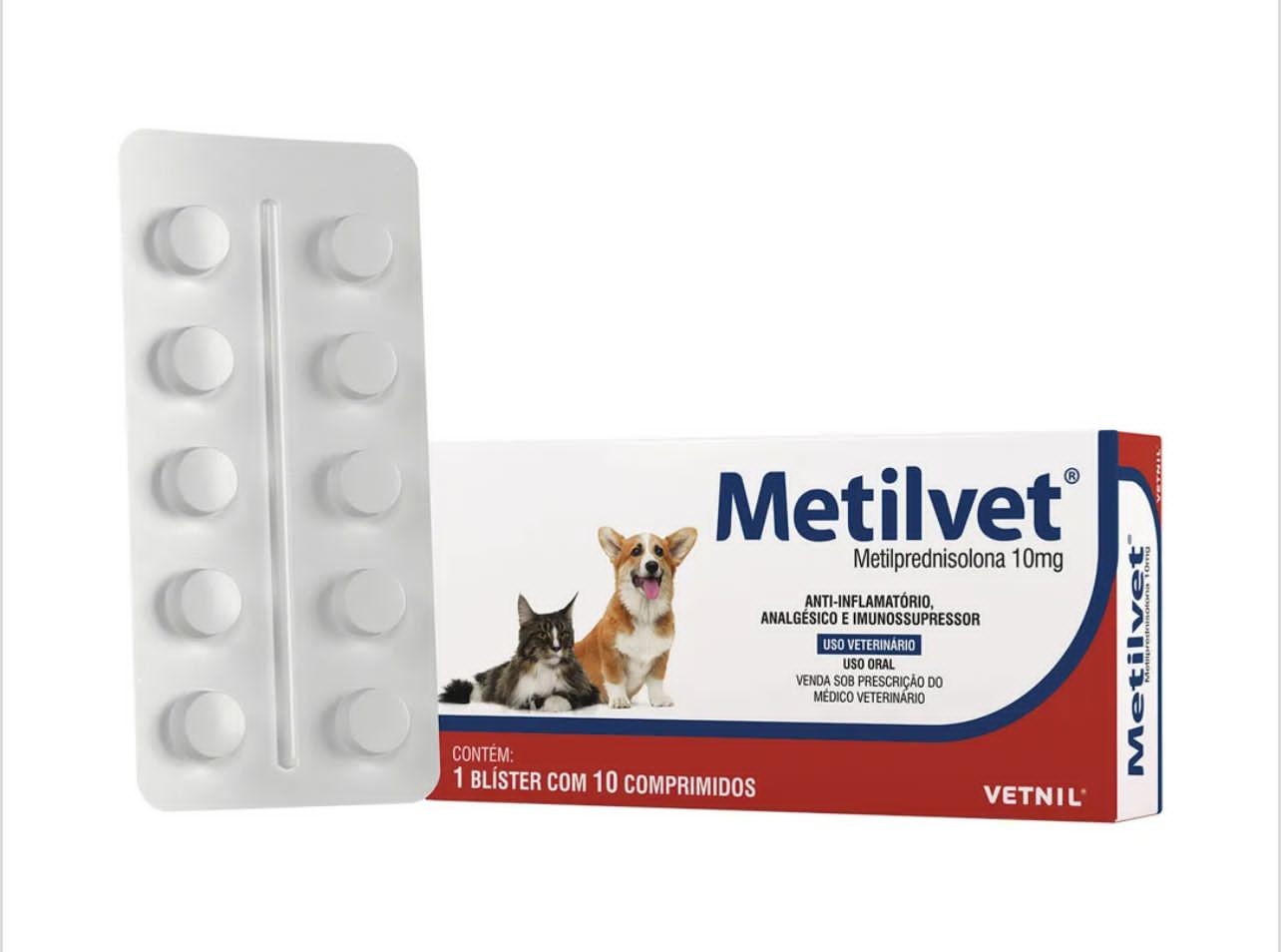 Metilvet 10MG 10comp vetnil