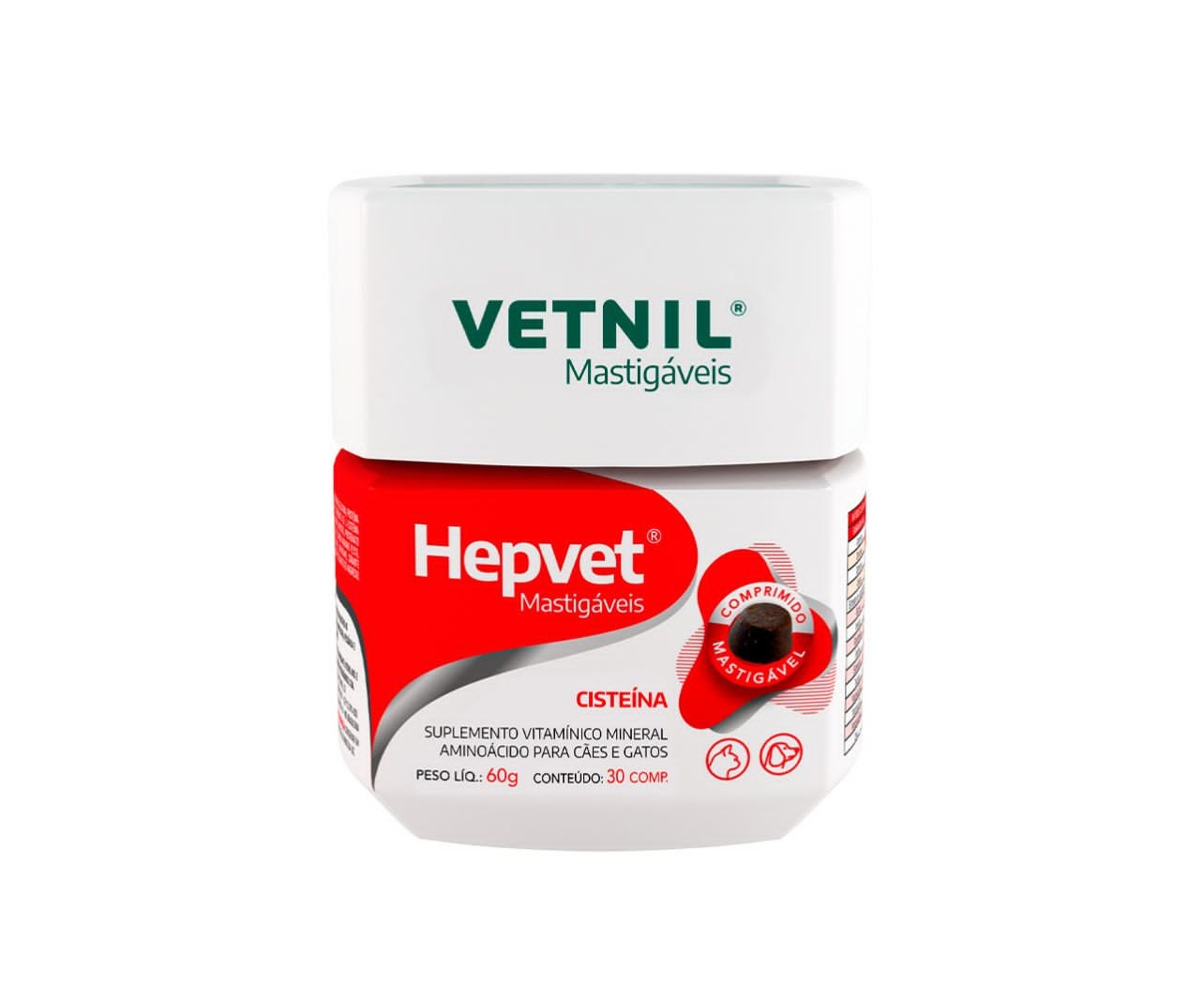 HEPVET mastigaveis 30comp vetnil