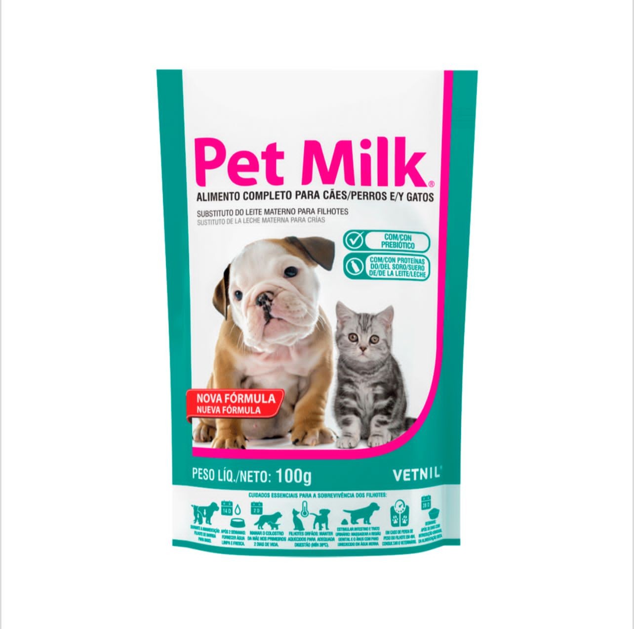 Pet milk sachê 100G vetnil