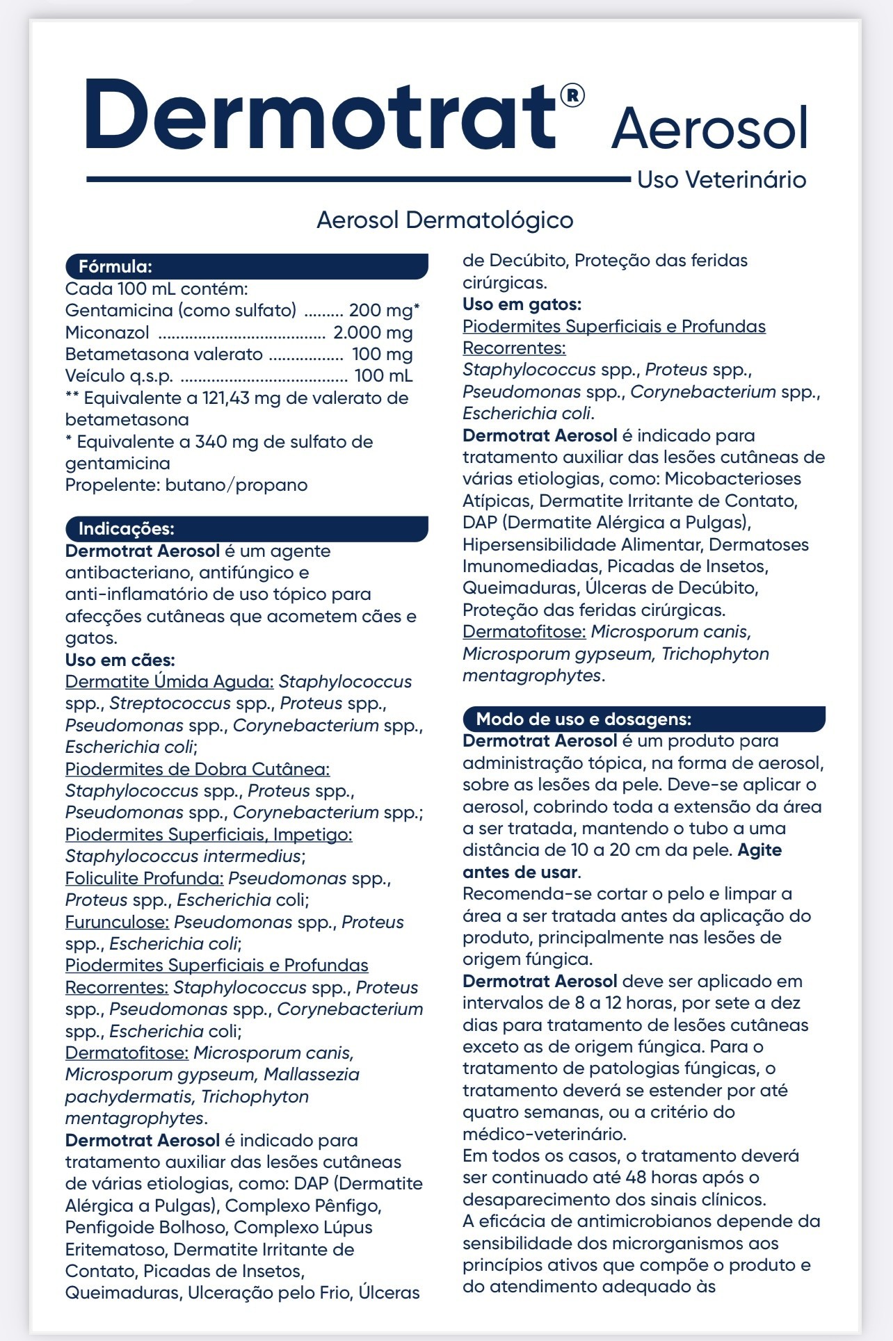 Dermotrat aerosol 110 ml